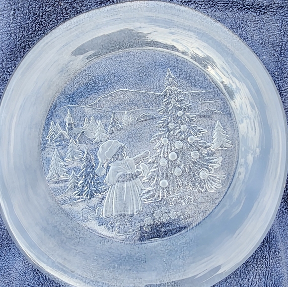 VTG Walther Glas Glass Christmas Tree Platter Germany - Picture 5 of 5